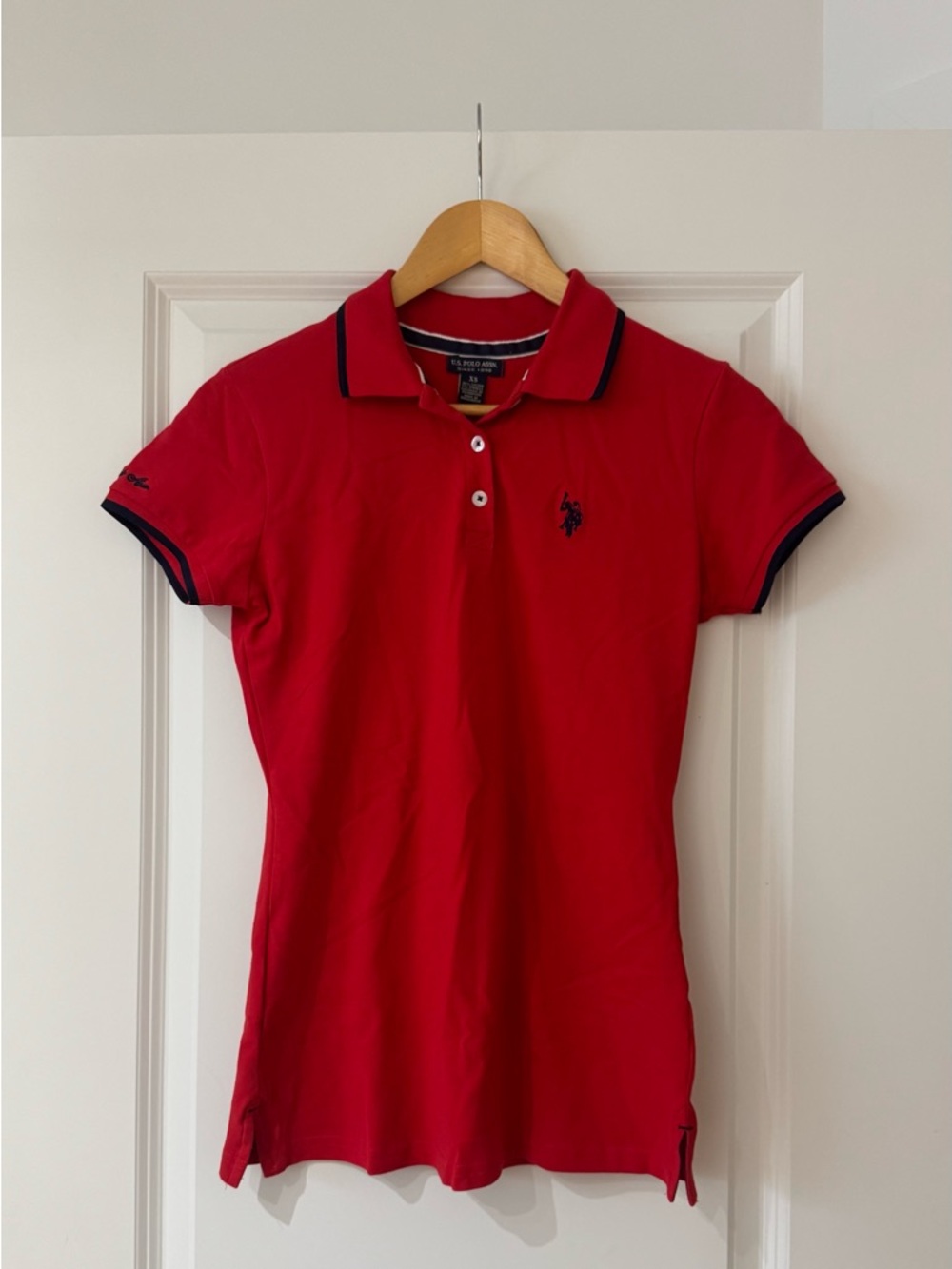 U.S. Polo Assn. Red Polo with Navy Accents
